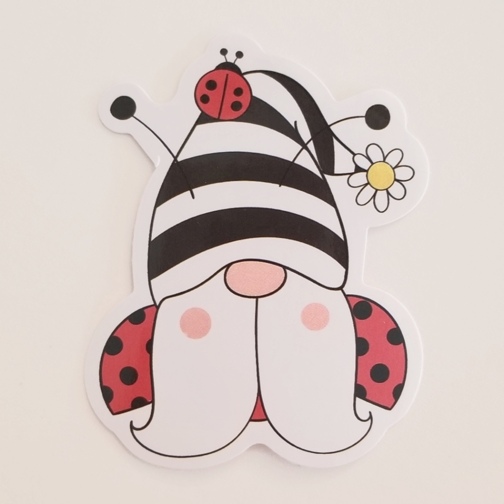 10/$10 Ladybug Gnome Sticker